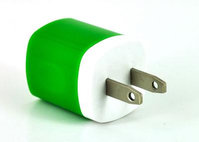 China 1A 5W Green Portable Wall Charger , Universal USB Wall Charger Mobile Phone Accessory for sale