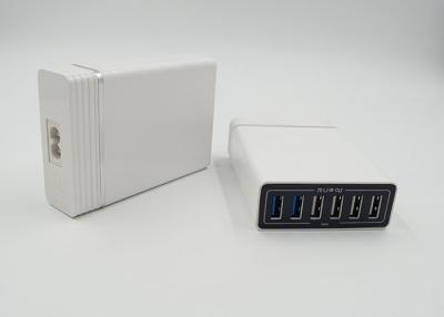 Китай 100V - 240V Input материал ПК заряжателя стены USB порта портативной машинки 6 с шнуром AC 80CM продается