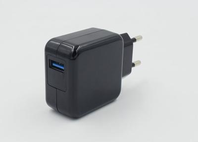 China Qualcomm Black QC 2.0 Iphone Wall Charger , 18W Iphone Power Adapter for sale