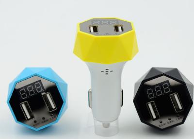 Κίνα Μπλε διπλός USB αυτοκινήτων 5V λιμένας φορτιστών αυτοκινήτων φορτιστών με την οθόνη των οδηγήσεων προς πώληση