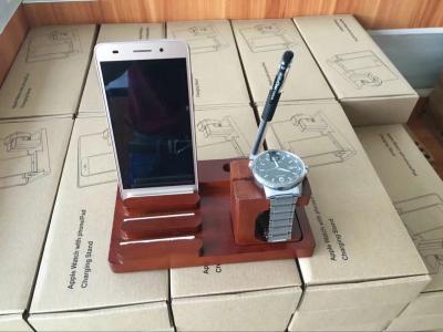 China Iwatch / Iphone And Pen Multi Device Charging Station 3 In 1 Natural Wood For Desk for sale