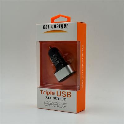 Chine Le PC/Alumium Shell USB trois mettent en communication le chargeur 3A de voiture produit pour Apple/Android à vendre