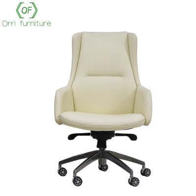 China Wholesale Comfortable Adjustable Swivel Adjustable Office Furniture Porcelain Orri Leather Chairs(Height) for sale