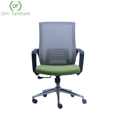 China Orri Small Height Adjustable Staff Office Furniture Mid Back Mesh Office Chair for sale