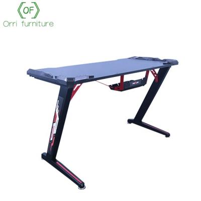 China (Height)Adjustable z shaped Adjustable RGB Led Lightweight Ergonomic PC Computer Gaming Desk for sale