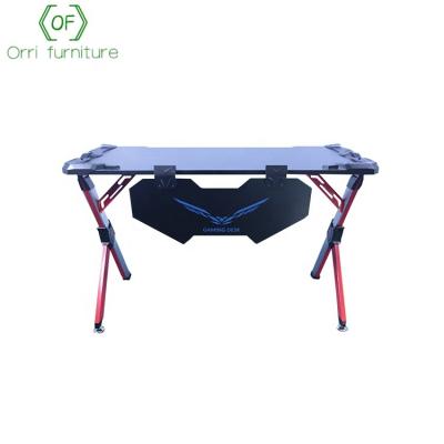 China (Size) Orri Furniture Computer Racing Light PC Desk Adjustable Gaming Table for sale