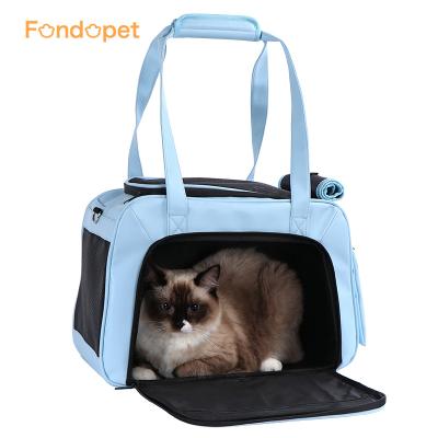 China Fondopet Breathable Logo Pet Cat Carrier Bag Custom Made Good Quality for sale