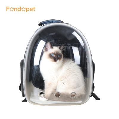 China Transparent Pet Cat Dog Backpack Carrier Bag Fondopet Travel Space Breathable Comfortable Portable Capsule Bubble For Cat Dog for sale