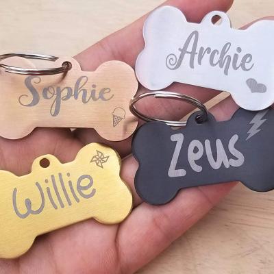 China Fondopet Pet Personalized Extremely Durable Stainless Steel Dog Tags Cat Tags Peted ID Tags for sale