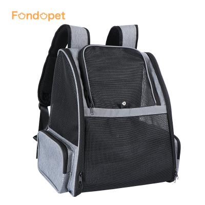 China Breathable Cat Bag Transport Pet Carrier Dog Puppy Fondopet Backpack Mesh Back Bag Animal Backpack Petkit for Cat Dog for sale