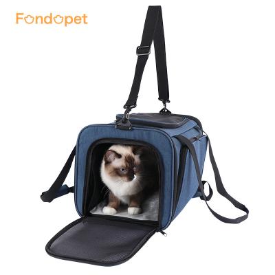 China Fondopet Breathable Expandable Airline Approved Backpack Pet Cat Bag Carrier For Daily Travel for sale