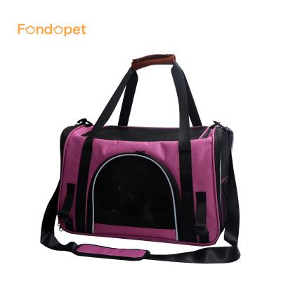 China Fondopet Factory Price Breathable Custom Made Polyester Blend Eco-Friendly Cat Dog Carrier Dog Carrier Totes Bag For Dogs for sale