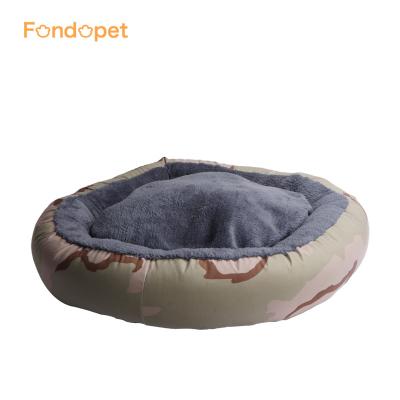 China Custom Made Factory Price Travel Fondopet Collapsible Bed Doged Cat Mat Plush Round Donut Peted Linen Pilou PP Cotton for sale