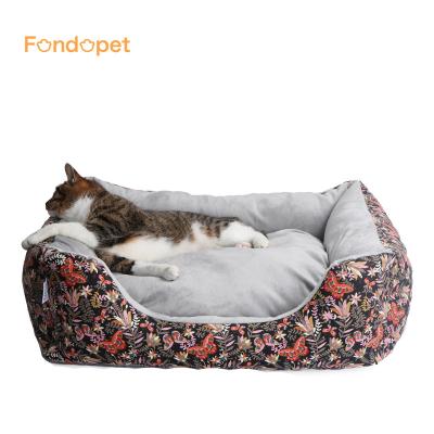 China Factory Price Custom Made Travel Fondopet Washable Canvas Doged Cat Peted Bed Mat Waterproof Memory Foam Doged Cat Peted Car Seat With Belt for sale