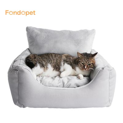 China Factory Price Custom Made Breathable Fondopet Luxury Washable Canvas Cat Mat Peted Memory Foam Bed For Cat for sale