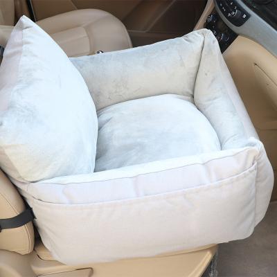 China Factory Price Custom Made Breathable Fondopet Dog Washable Cat Pet Car Seat Cat Pet Bed Mat Waterproof Memory Foam Canvas Dog With Belt for sale