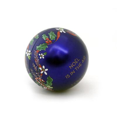 China Custom Food Storage Gift Box Christmas Candy Chocolate Storage Ball Tin Box for sale