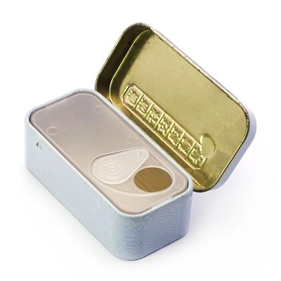 China Rectangular gift bookstorage metal box small metal canisters with lids Tin Candy Containers for sale