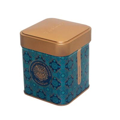 China Classic Black Square Coffee Tins Loose Tea Tin 150g 200g 250g Metal Classic Black Square Coffee Tins Loose Tea Tin Tea Storage Box Metal 150g 200g 250g for sale