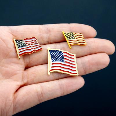 China Export to Europe and America promotion American flag metal badges with metal badge American flag pin badge for sale