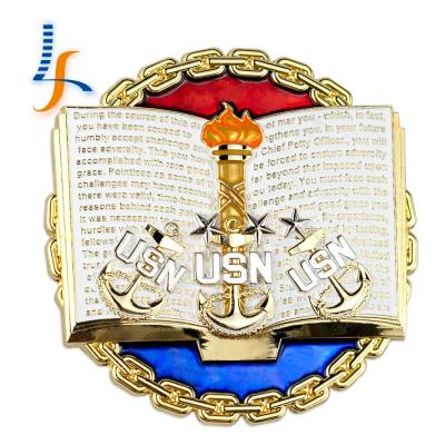 China Export to Europe and America New Custom 3d Metal US Navy Army Souvenir Challenge Coin USN Commemorative Coin for sale