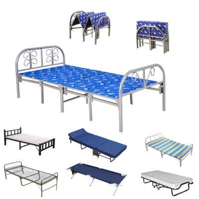 China Foldable Bedroom Furniture Metal Folding Modern Horizontal Portable Bed for sale