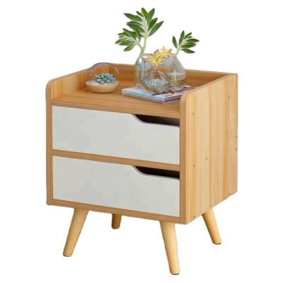 China Contemporary Bedroom Furniture Wooden Nightstand Nightstand With Chest Of Drawers Bedside Cabinet Walnut Or White for sale