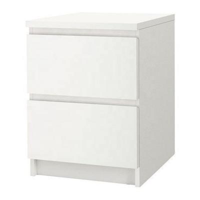 China Modern Cheap Price Bedside Table Traditional Style 2 Drawer White Bedside Table for sale