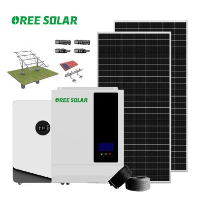 China home & Oree Commercial Newcomer With Lithium Batteries System 10Kw Solar Battery Power Supply Solar System Complete Kit for sale