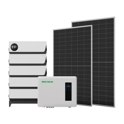 China Home Solar Power System 3KW 4KW 5KW 6KW Home Hybrid Home Use Complete Energy Storage System With Battery Storage Pack 15kWh Power System for sale