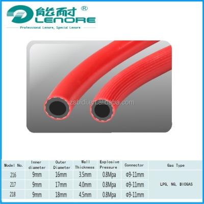 China Medium pressure soft rubber hose with three layers and steel wire or reinforced line for hosehold gas system M216 for sale