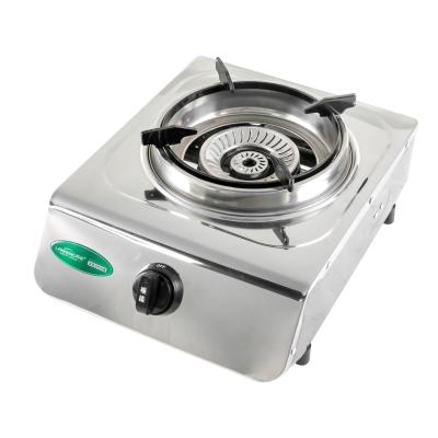 China Household Single Burner Stainless Steel Energy Saving Kitchen Cookertop With Windshield for sale