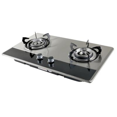 China New Model Household Gas Hob with One LPG Burner and One Biogas Burner for sale