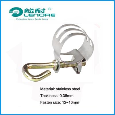 China Fastern Gas Pipe 0.35mm Thickness Metal Gas Pipe Clamp for sale