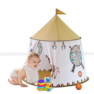 China Soft Cute Cartoon Pattern Toy High Quality Hot Sale Round Play Tent Self Built Child Waterproof Tent for sale