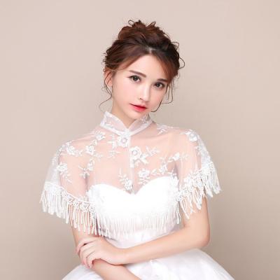 China Wedding Dress Lace Bridal Jacket , Luxury Woman Wedding Bolero Jacket for sale