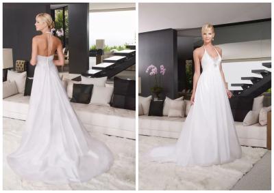 China Manual Beautiful A Line Style Wedding Dresses For Creating A Small Waist for sale