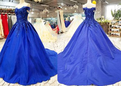 Chine Robe de mariage bleue d'occasion spéciale, jolie robe de mariage de marine de filles à vendre