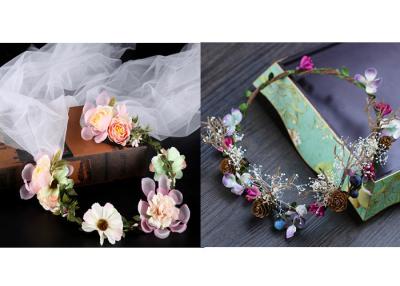 China Blühen Sie Krone Blumenbrautstirnband Hairband-Hochzeits-Haar-Zusätze für Heiratszusätze zu verkaufen