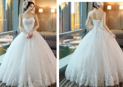 China Most Beautiful White Color Wedding Ball Gown , Nice Dresses For Wedding for sale