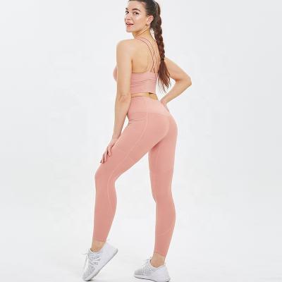 China Ptsports Antibacterial Wholesale Sport Clothes Woman Girl Sports Clothes Sets Logo Yoga Reflective Wear for sale