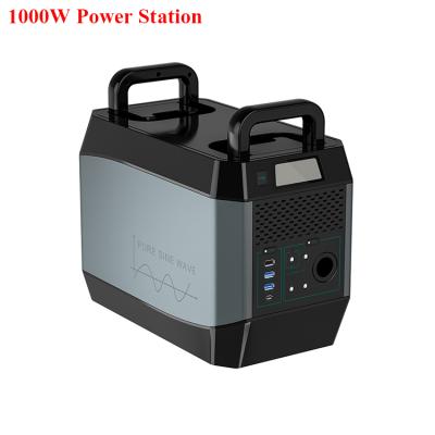 China Type C 320000 Mah Solar Power Station Generator 1000W Outdoor Portable Power Station For Food Truck Camping Explorer for sale