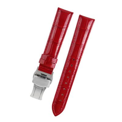 China Fashion Watch Bands Woman Calf Leather Genuine Leather Watch Strap For Ti-ss-ot Lady T099 Real Leather Watchstrap Strap With Buckle for sale