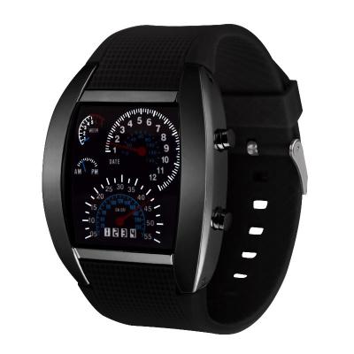 China Non-Specific Hot Selling Men's Sports LED Digital Speedometer Air Watch Man Car Wrist Watch Reloj for sale