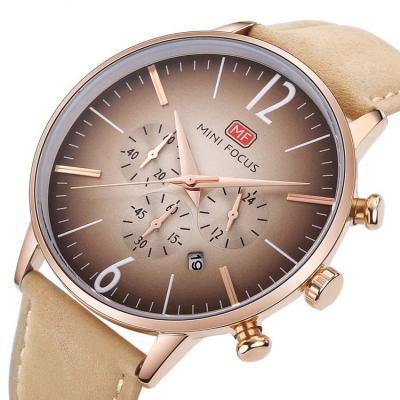 China 2019 New Unique Fashion Automatic Mini Focus Alloy Bracelet And Date Leather Strap Calendar Sports Quartz Luxury Watch for sale