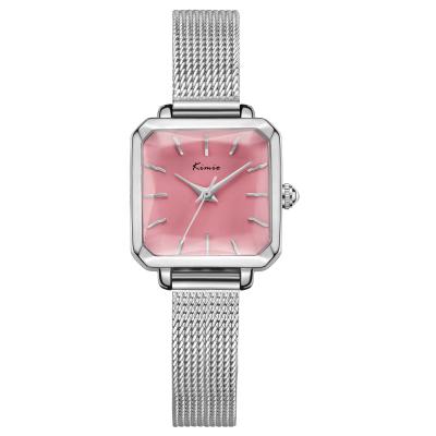 China Hot Sale KIMIO Brand K6236S Mesh Steel Square Watch Women Water Resistant Custom Waterproof Watch Ladies Watch for sale