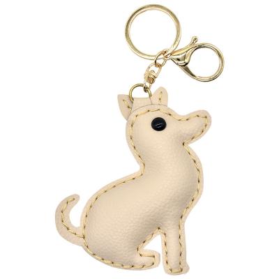 China High Quality Cute Animal Purse Lucky Dog Pu Leather Keychain Pendant Decoration Accessories For Women Custom Made for sale