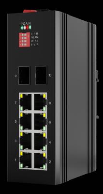 China 65-Serie Din Rail Industrial POE Schalter Unmanagement 8 Port SFP Schalter zu verkaufen