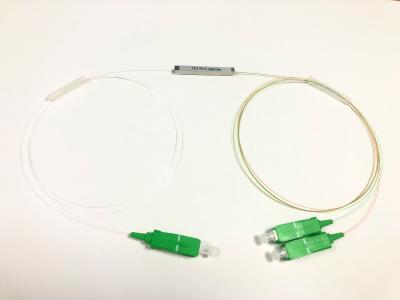 China Fibra desnuda del divisor del PLC de G657A1 1x2 con el conector de SC/APC en venta