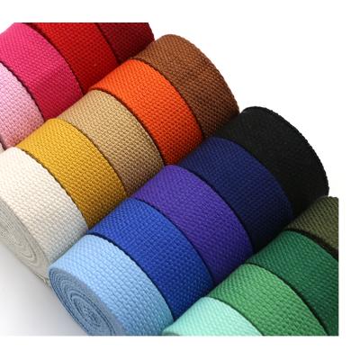 China BAGS Wide 2.5cm/3.2cm Cotton Canvas Webbing Ribbon Bag Strap Binding Sewing Tape For Clothing Backpack Accessories Craft for sale